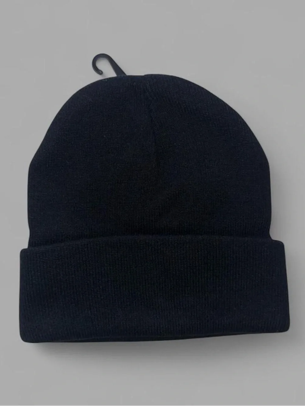 Urban Outfitters UO Lila Jersey Knit Beanie Hat Fold in Black